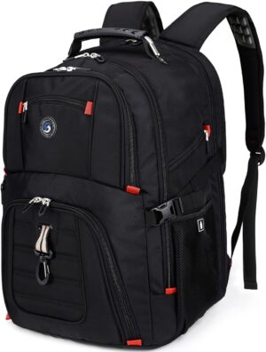 SHRRADOO Extra Large Travel Laptop Backpack for Men, Work College Backpacks | Fit 17 Inch Laptops, with Combination Lock, Carry On Flight Approved, Men Women Business Backpack,Bookbag School Backpack