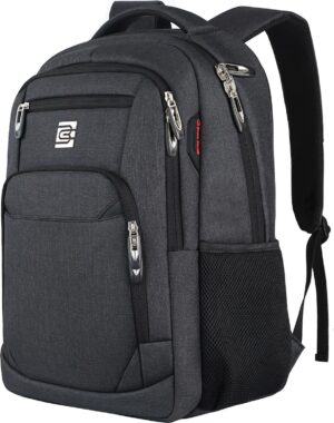 Volher Laptop Backpack,Business Travel Anti Theft Slim College Backpack | Water Resistant Durable Computer Bag Gift for Women & Men Fits 15.6 Inch Laptop and Notebook - Black