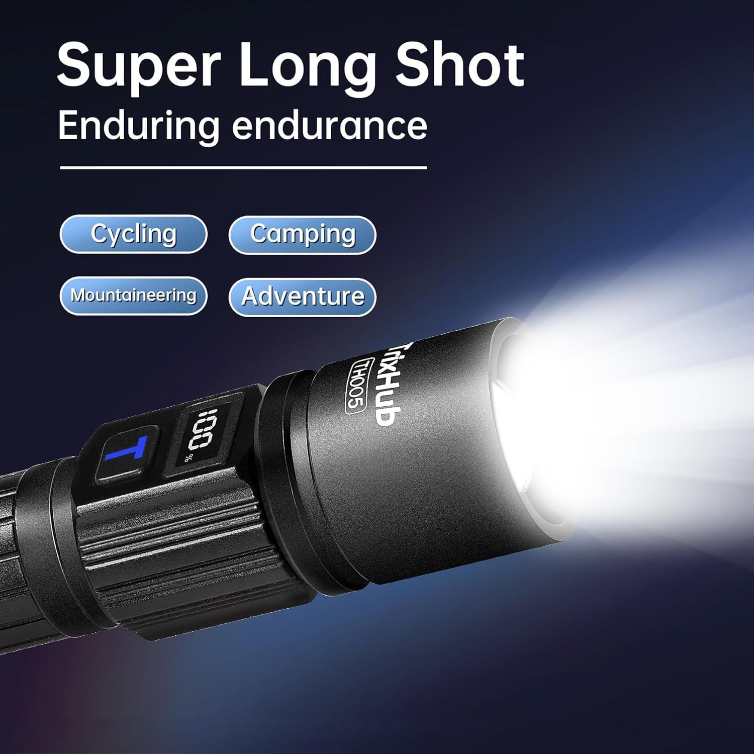 TrixHub Rechargeable Flashlights 2 Pack Super Bright High Lumens Flashlight | LCD Digital Display, 5 Modes, USB C Charging, Zoomable Linternas, Powerful Handheld Flashlights for Home Emergencies Camping - Image 5